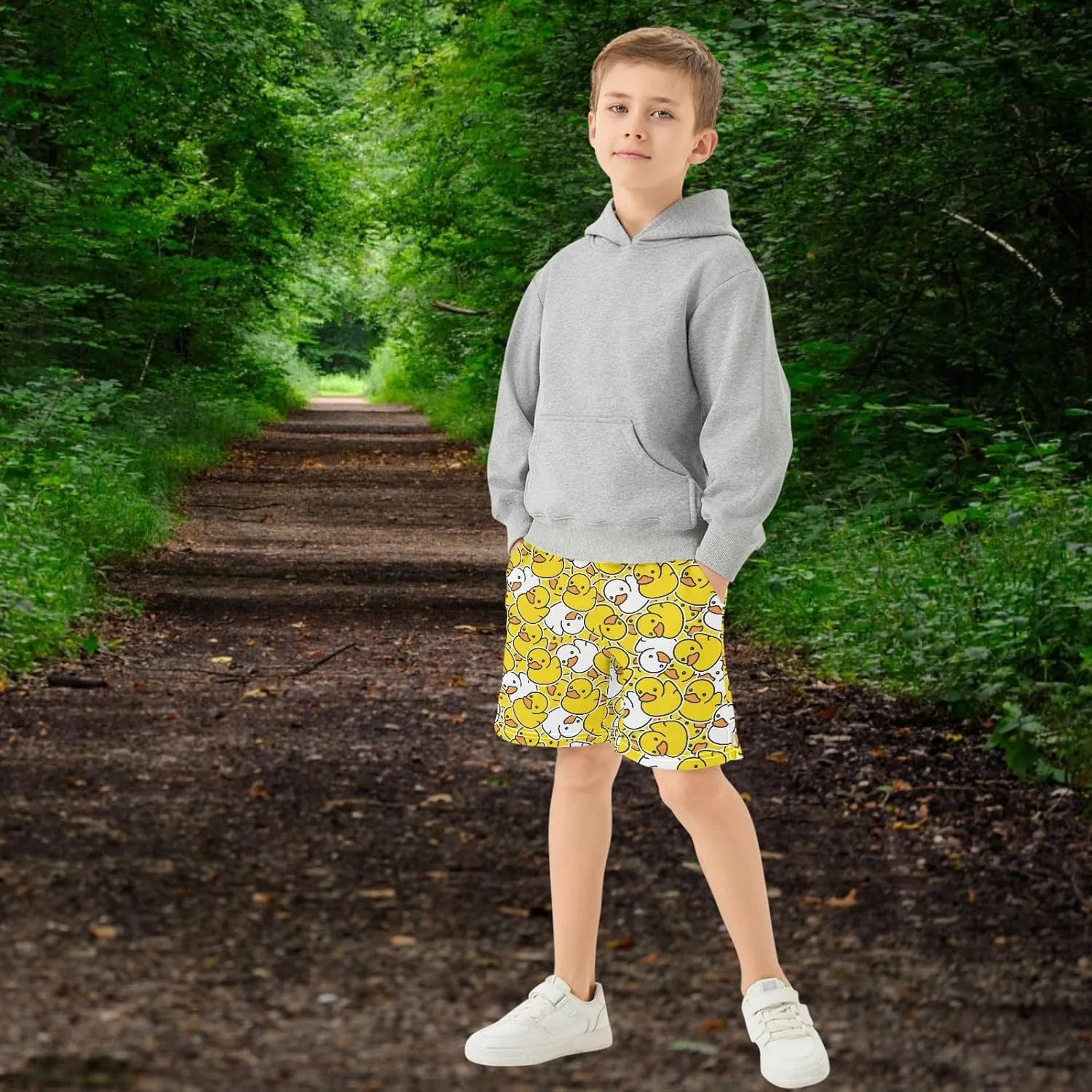 Boys Athletic Shorts Size 7-15 Boys' Casual Shorts with Pockets Elastic Waist Summer Kids Bottom for Sports Homewear