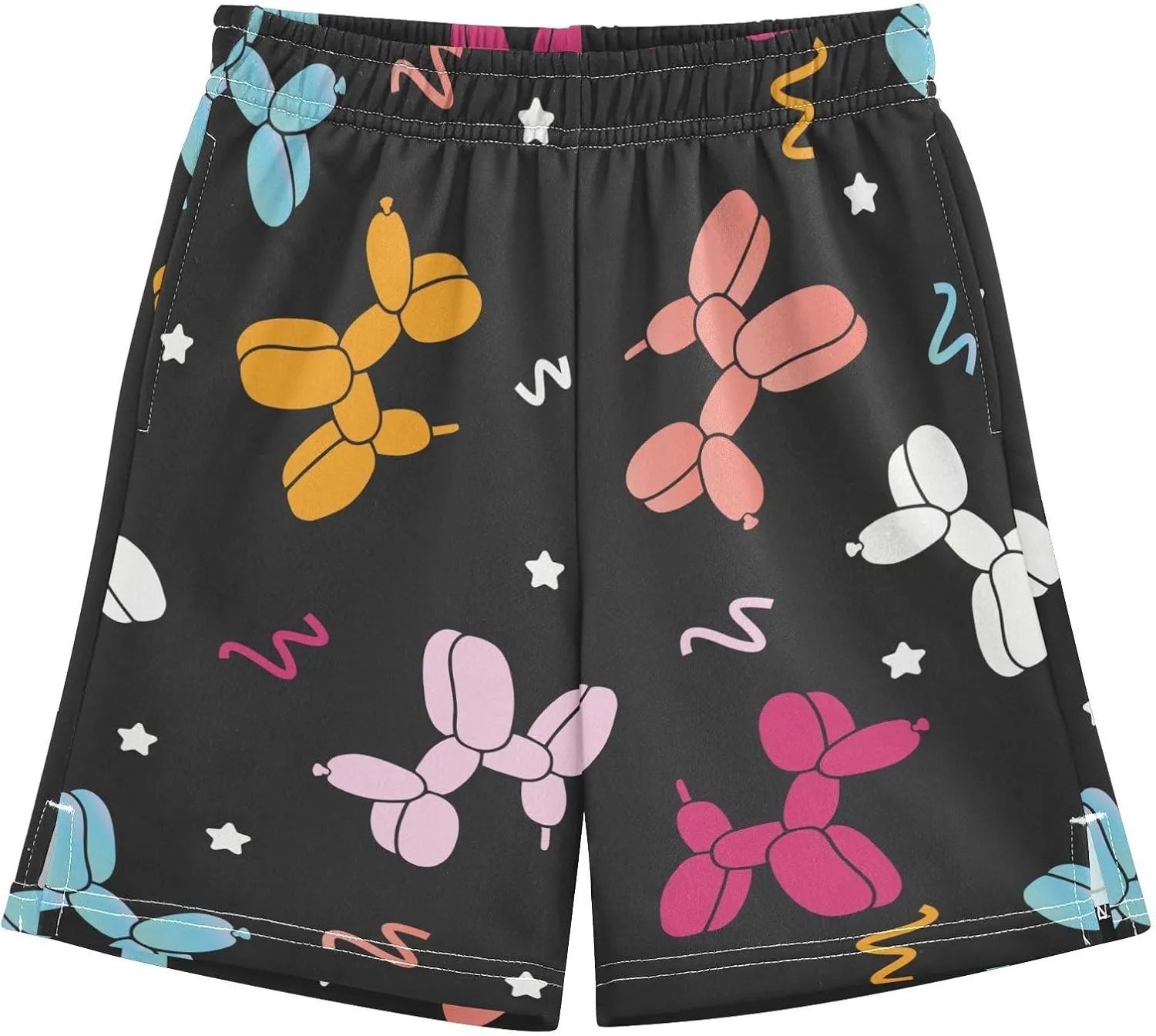 Boys Athletic Shorts Size 7-15 Boys' Casual Shorts with Pockets Elastic Waist Summer Kids Bottom for Sports Homewear