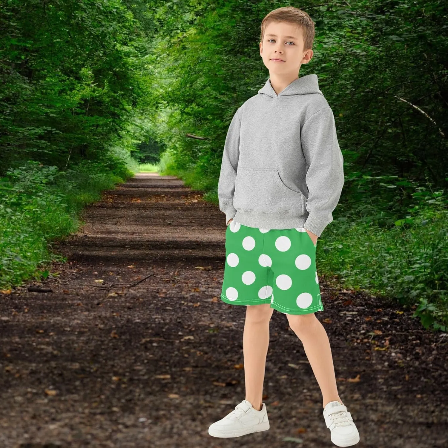 Boys Athletic Shorts Size 7-15 Boys' Casual Shorts with Pockets Elastic Waist Summer Kids Bottom for Sports Homewear