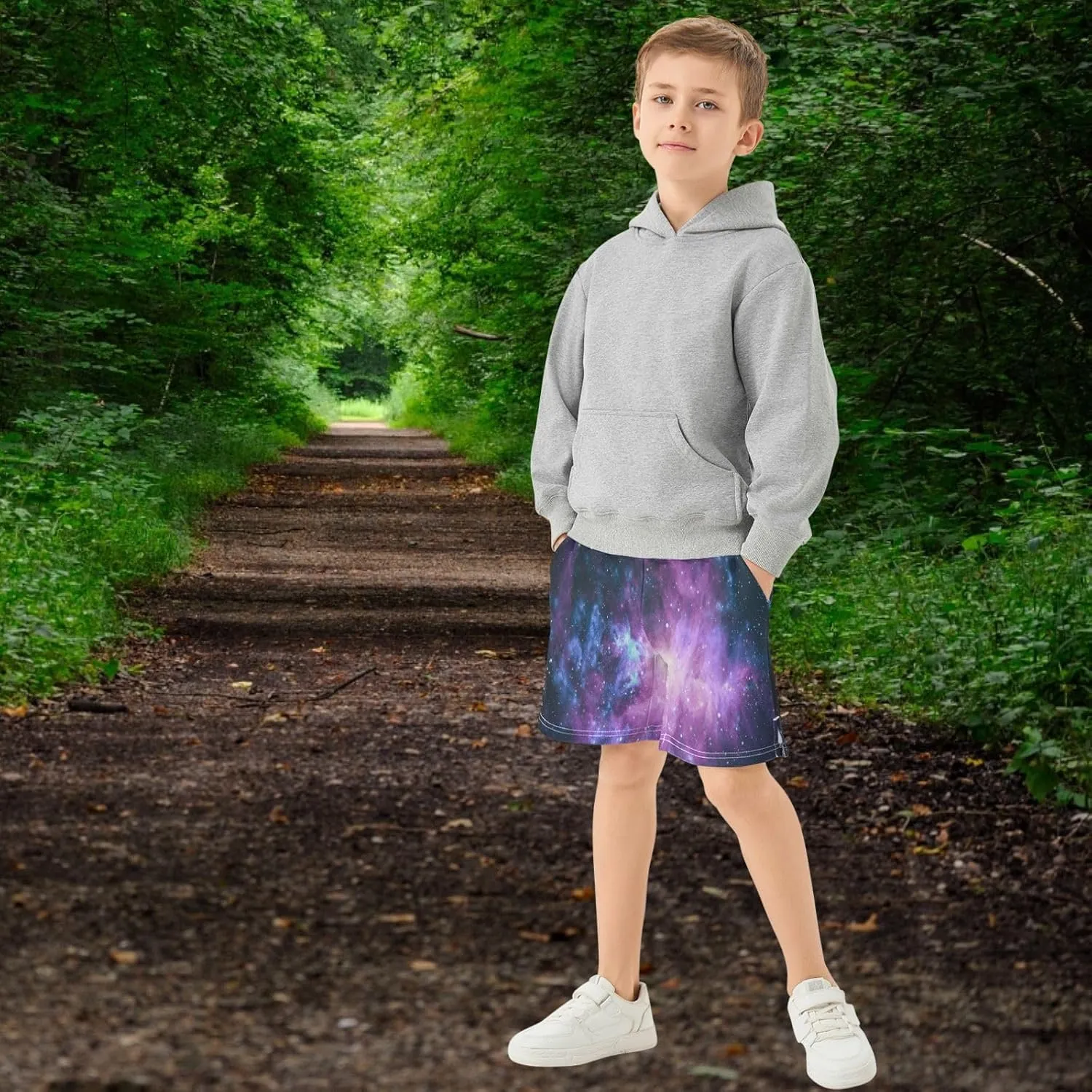 Boys Athletic Shorts Size 7-15 Boys' Casual Shorts with Pockets Elastic Waist Summer Kids Bottom for Sports Homewear