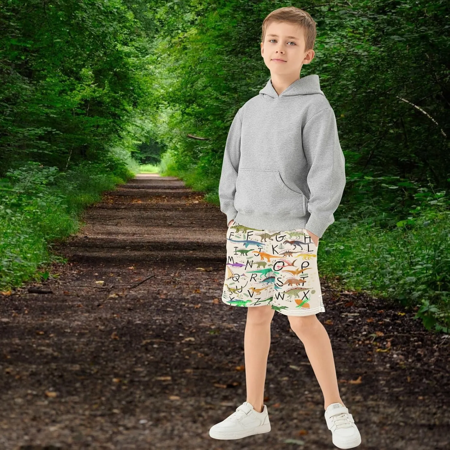 Boys Athletic Shorts Size 7-15 Boys' Casual Shorts with Pockets Elastic Waist Summer Kids Bottom for Sports Homewear